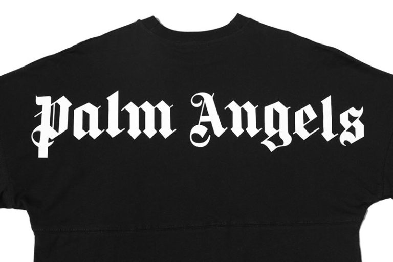 Palm Angels logo print t-shirt – black – Universe Kickz