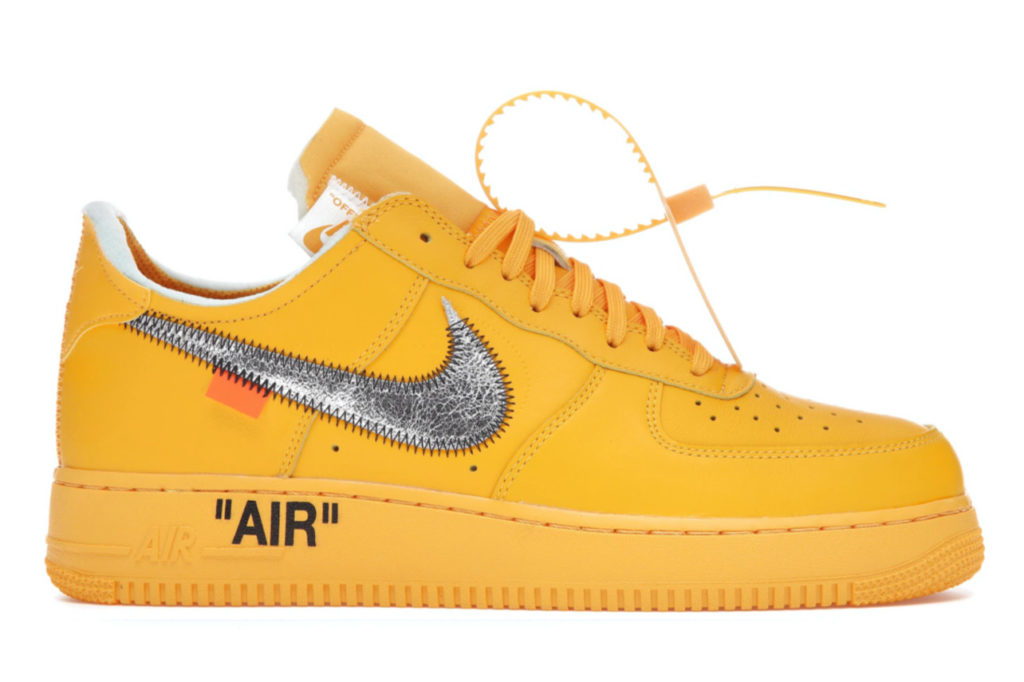 Nike Air Force 1 Low OFF-WHITE University Gold Metallic Silver ...